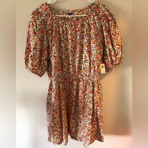 Old Navy Puff Sleeve Midi Floral XL Never Worn